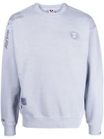 AAPE BY *A BATHING APE® sweat en jersey à logo brodé - Violet