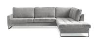 Rivièra Maison Loungebank 'West Houston' Rechts, Velvet, kleur Platinum