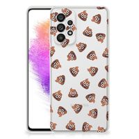 TPU bumper voor Samsung Galaxy A73 5G Poep Emojis - thumbnail