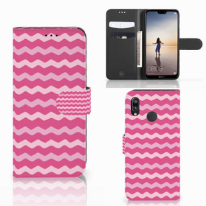 Huawei P20 Lite Telefoon Hoesje Waves Pink