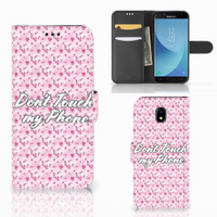 Samsung Galaxy J5 2017 Portemonnee Hoesje Flowers Pink DTMP - thumbnail