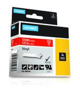 Labeltape DYMO IND RHINO 1805416 Vinyl Tapekleur: Rood Tekstkleur:Wit 12 mm 5.5 m - thumbnail