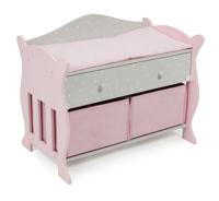 Poppencommode met opbergruimte - Puntos Grijs