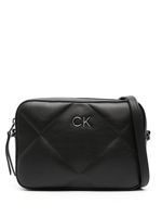 Calvin Klein sac à bandoulière matelassé à plaque logo - Noir