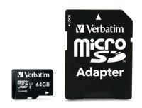 Verbatim PRO microSDXC-kaart 64 GB Class 10, UHS-I, UHS-Class 3 Incl. SD-adapter - thumbnail