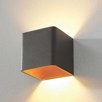 Artdelight Wandlamp Fulda 10x10 cm goud zwart