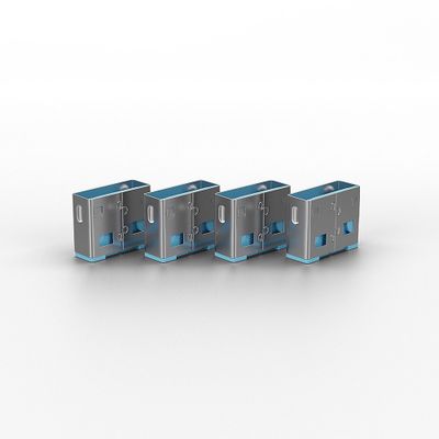 Lindy 40462 poortblokker USB Type-A Blauw Acrylonitrielbutadieenstyreen (ABS) 10 stuk(s)