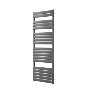 Vipera Vulcan enkele handdoekradiator 60 x 180 cm centrale verwarming antraciet grijs zij- en middenaansluiting 1.320W