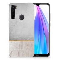 Xiaomi Redmi Note 8T Bumper Hoesje Wood Concrete - thumbnail