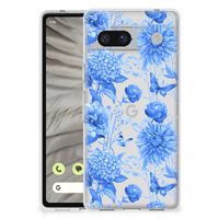 TPU Case voor Google Pixel 7A Flowers Blue