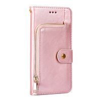 OPPO Find X5 Pro hoesje - Bookcase - Koord - Pasjeshouder - Portemonnee - Rits - Kunstleer - Rose Goud - thumbnail