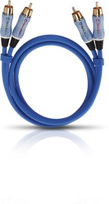 OEHLBACH BEAT! INTERLINK Blue 1m audio kabel 2 x RCA Blauw OEHLBACH BEAT! INTERLINK Blue 1m audio kabel 2 x RCA Blauw