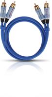 OEHLBACH BEAT! INTERLINK Blue 1m audio kabel 2 x RCA Blauw