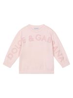 Dolce & Gabbana Kids logo-embossed jersey sweatshirt - Rose - thumbnail