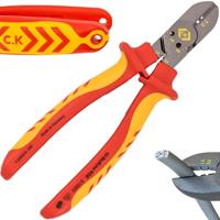 C.K RedLine 2025 Edition VDE CombiCutter 3 MAX, 180 mm Duitse elektrische draadkabel zijsnijder, stripper, buigmachine, schroefschaar, Heavy Duty elektricien snijmachines, Elektriciens Snips CK Tools