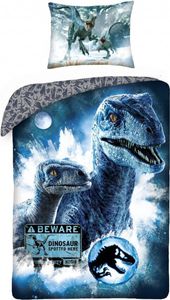 Jurassic World Dekbedovertrek Be Aware 140 x 200 cm - Katoen - 70 x 90 cm