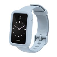 By Qubix - Siliconen sportbandje met case - Grijsblauw - Xiaomi Smart band 7 Pro