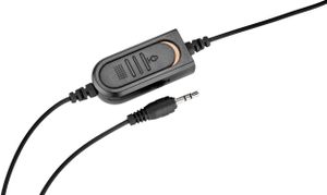 Renkforce On Ear headset Telefoon Kabel Mono Zwart Volumeregeling, Microfoon uitschakelbaar (mute)