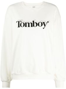 STUDIO TOMBOY sweat en coton à logo brodé - Tons neutres