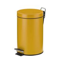 Kela 24285 Pedaalemmer, vuilnisbak, 3 l, metaal, Monaco, kerriegeel,Eén maat,Geel