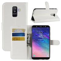 Samsung Galaxy A6+ (2018) Wallet Case met Standaard - Wit - thumbnail