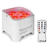 Beamz BBP96SW verticale LED-par op accu RGBAW-UV WDMX wit