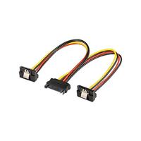 Goobay 95115 PC Y stroomkabel/stroomadapter/SATA splitter; SATA 1x bus naar 2x stekker; SATA 1x bus naar 2x stekker 90° hoek