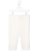 N.PEAL KIDS legging en maille torsadée - Blanc