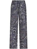 ETRO pantalon droit à imprimé cachemire - Bleu