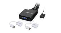 IOGEAR 2-poorts VGA en DisplayPort kabel KVM kit met audio, GCS72DPKIT