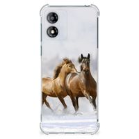 Motorola Moto E13 Case Anti-shock Paarden - thumbnail