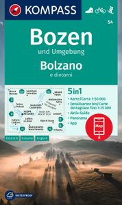 Wandelkaart 54 Bozen/Bolzano | Kompass