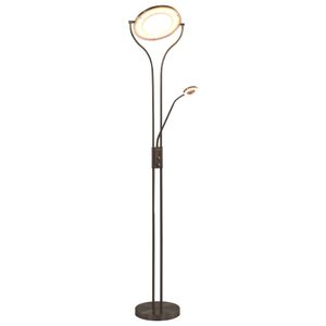 Lamp staand 18 W dimbaar 180 cm zilverkleurig