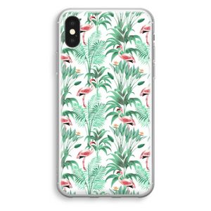 Flamingo bladeren: iPhone XS Transparant Hoesje