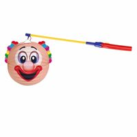 Clown lampion 22 cm met lampionstokje - thumbnail