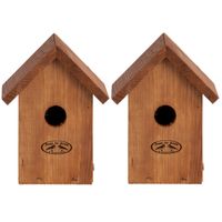 2x stuks vogelhuisje/nestkastje winterkoning Douglas hout 19.8 cm - thumbnail