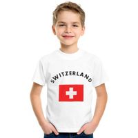 Zwitserse vlag t-shirts voor kinderen XL (158-164)  - - thumbnail