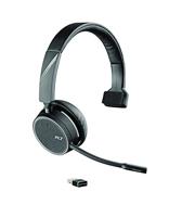 Plantronics Bluetooth-mono-headset 'Voyager 4210 UC' USB-A BT-dongle, SoundGuard-technologie, microfoonarm, toetsen op de headset, zwart, één maat