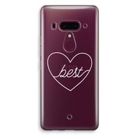 Best heart pastel: HTC U12+ Transparant Hoesje