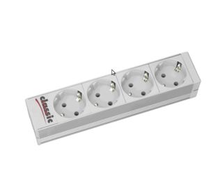 333.0122  - 10 inch power strip, multiple socket 1U, RAL7035, 333.0122