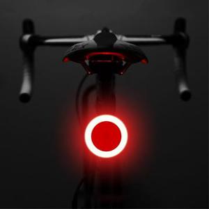 3664 Creatief Fietsachterlicht IPX2 Waterdicht Klein Fiets LED Licht Ondersteuning USB Opladen voor Buiten Fietsen - Cirkelvormig