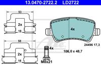 Remmenset, remschijf ATE, Remschijftype: Massief, Inbouwplaats: Achteras: , u.a. für Ford, Land Rover - thumbnail