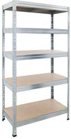 AR Shelving rek Rivet Stabil, ft 180 x 90 x 45 cm, 5 legborden uit HDF, gegalvaniseerd