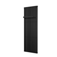 Vipera Corrason enkele badkamerradiator 60 x 180 cm centrale verwarming mat zwart zijaansluiting 2.059W