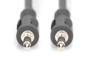 Digitus AK-510100-025-S Jackplug Audio Aansluitkabel [1x Jackplug male 3,5 mm - 1x Jackplug male 3,5 mm] 2.50 m Zwart