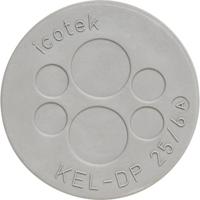 Icotek KEL-DP 50/18 Kabeldoorvoeringsplaat Montagegat: 50 mm Klem-Ø (max.): 12 mm Elastomeer Grijs 1 stuk(s) - thumbnail