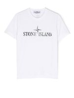 Stone Island Junior t-shirt à logo imprimé - Blanc - thumbnail