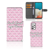 Samsung Galaxy A73 5G Portemonnee Hoesje Flowers Pink DTMP - thumbnail