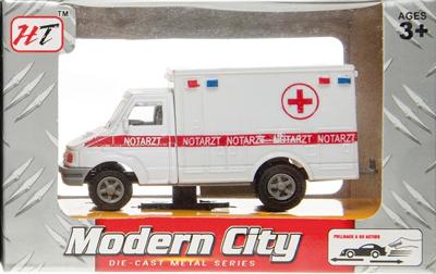 LG Imports ambulance Modern City junior 9 cm staal wit LG Imports ambulance Modern City junior 9 cm staal wit