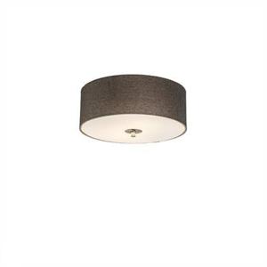 QAZQA Landelijke plafondlamp taupe 30 cm - Drum Jute